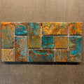 6" x 12" Copper Tile Mosaic Border | Oceana