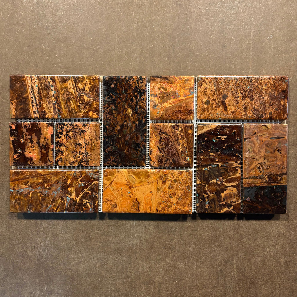 6" x 12" Copper Tile Mosaic Border | Midnight Cowboy