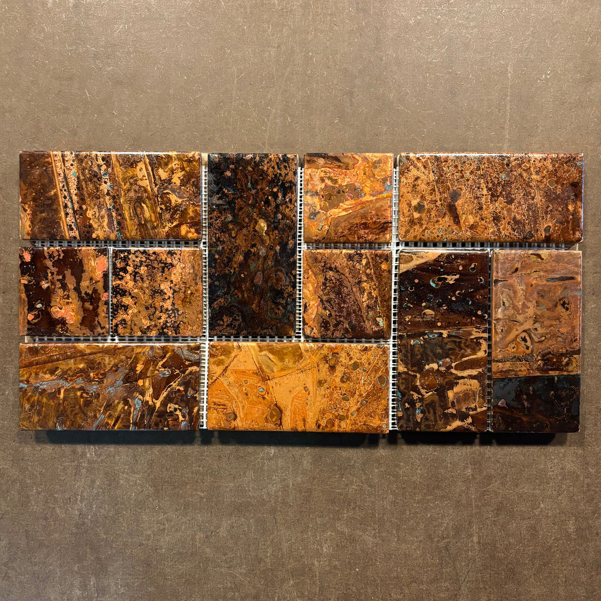 6" x 12" Copper Tile Mosaic Border | Midnight Cowboy