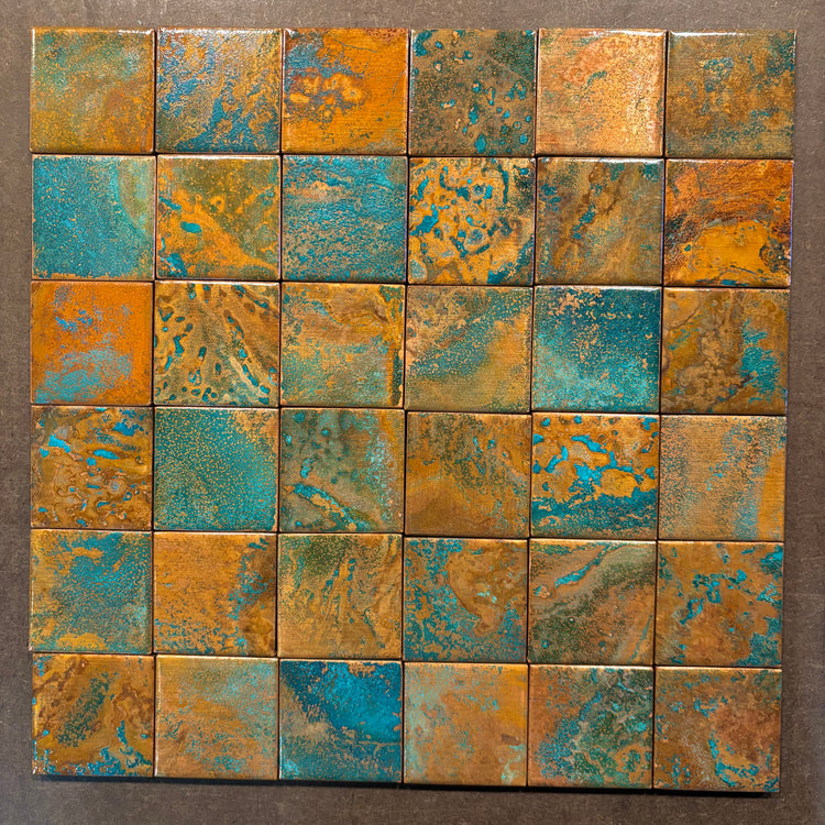 2" x 2" Copper Field Tile | Rusted Moon