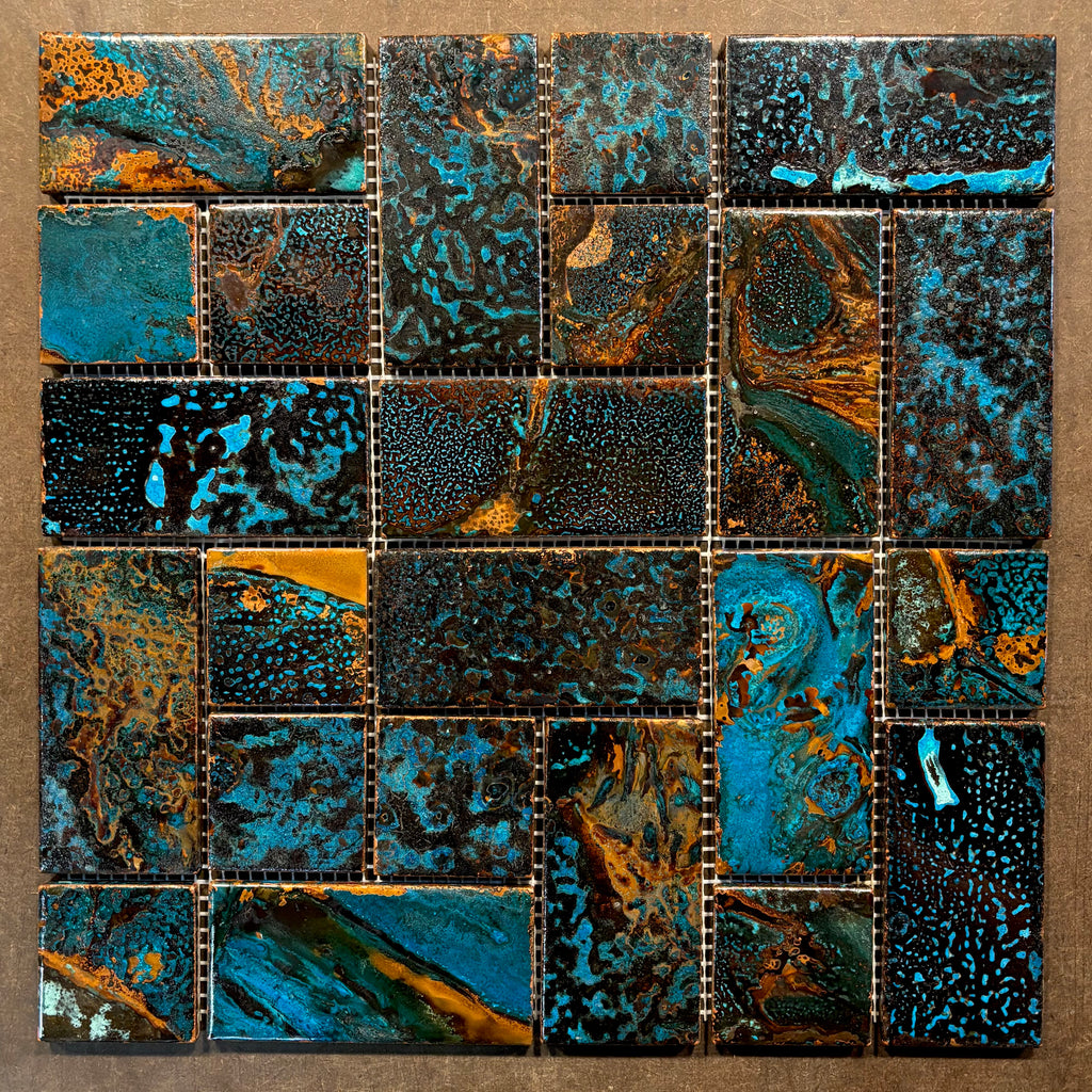 12" x 12" Copper Tile Mosaic Sheet | Moon River