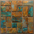 12" x 12" Copper Tile Mosaic Sheet | Oceana