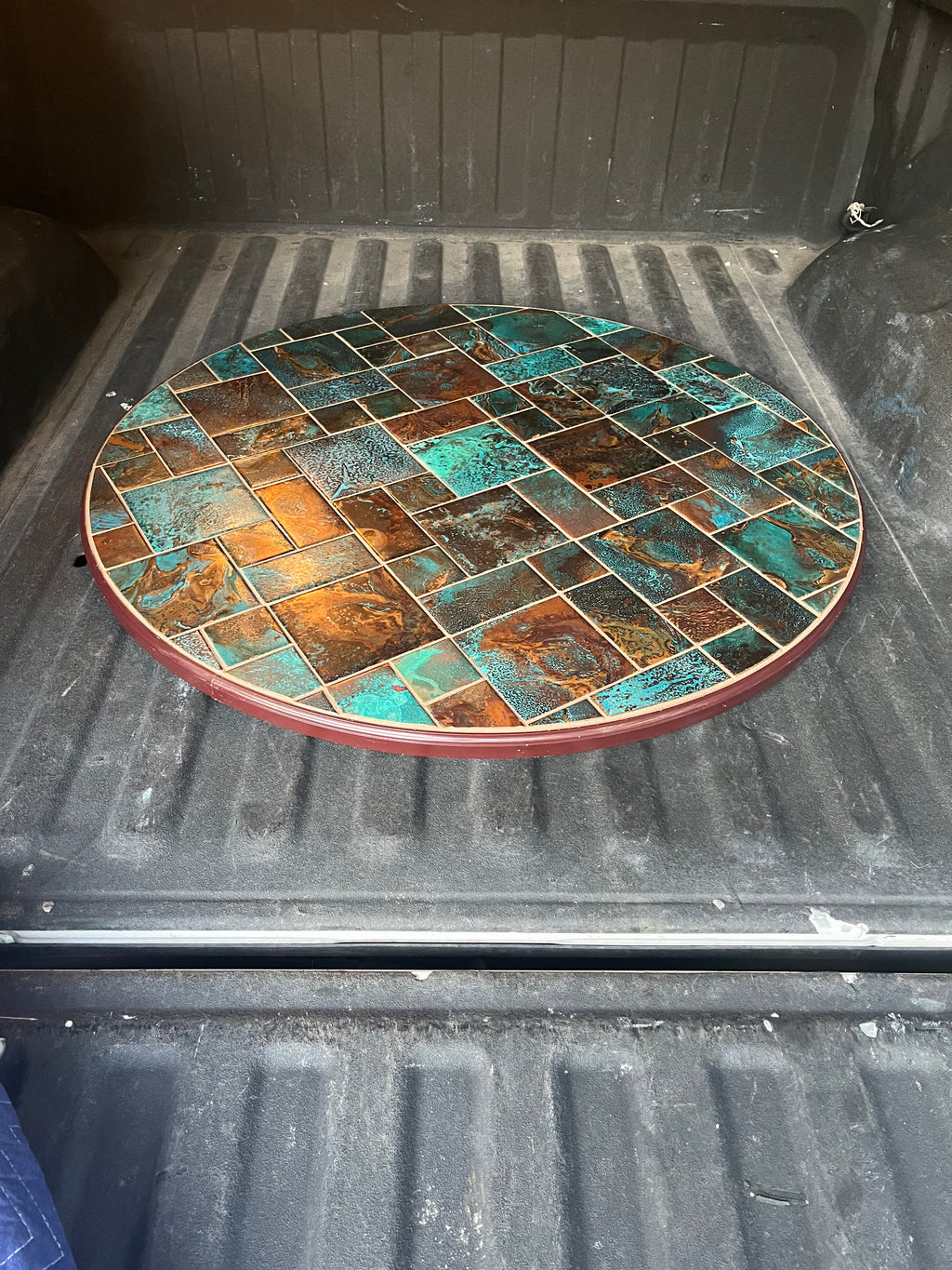 4" x 12" Copper Tile Mosaic Border | Oceana