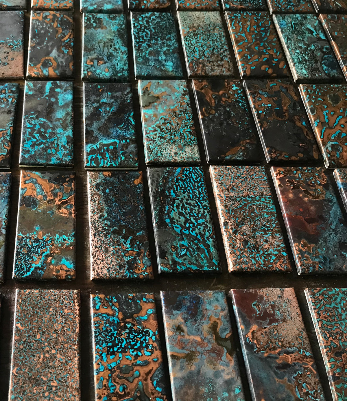 2" x 4" Copper Field Tile | Moon River