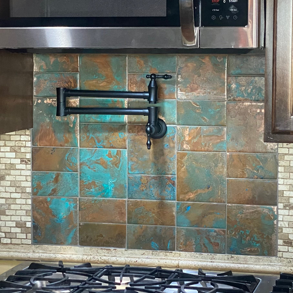 3" x 6" Copper Subway Tile | Rusted Moon