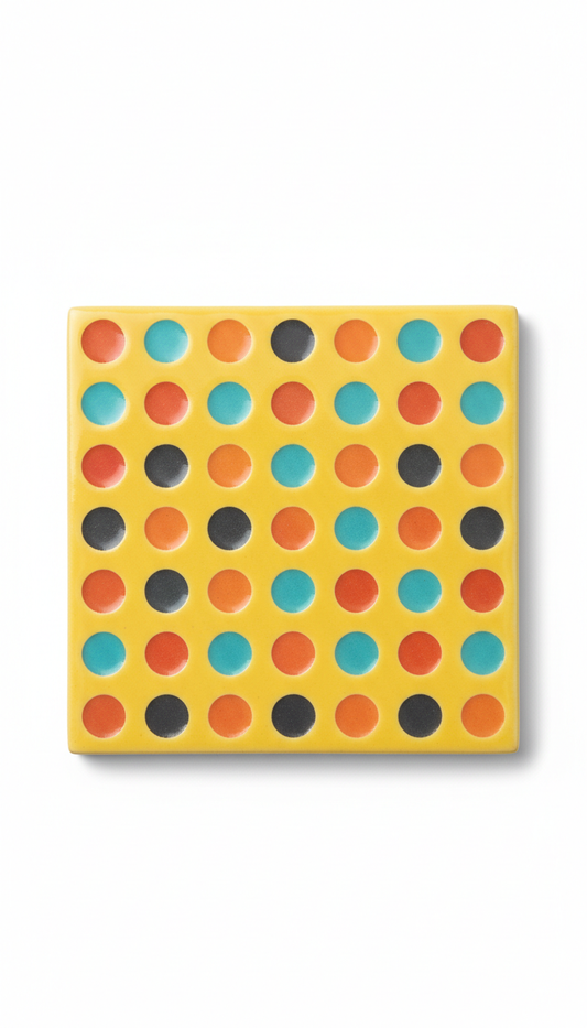 Sunbeam yellow dot matrix ceramic tile