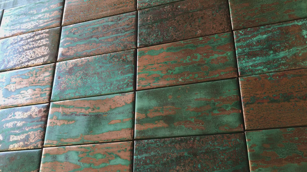 3" x 6" Copper Subway Tile | Copper Rain